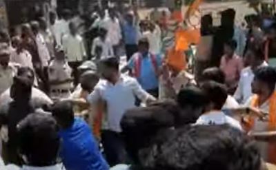  Tension In Chinkondur Of Yadadri District-TeluguStop.com