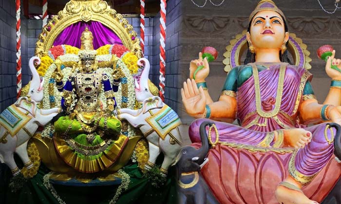 Telugu Devotional, Gajalakshmimata, Kuntigoddess, Lakshmidevi, Templesdiwali-Lat