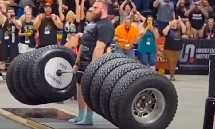  This Is The Real Baahubali.. He Lifted 548 Kg Weight, He Lifted 548 Kg , Tyres,-TeluguStop.com