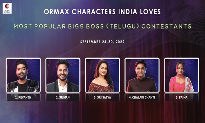 Telugu Bigg Boss, Nagarjuna, Ormax, Revanth, Sri Satya, Srihan-Movie