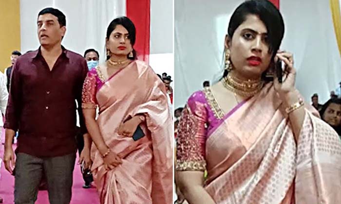  Dil Rajus Wife Who Is Screaming In Traditional Look Photos Going Viral , Dil Raj-TeluguStop.com