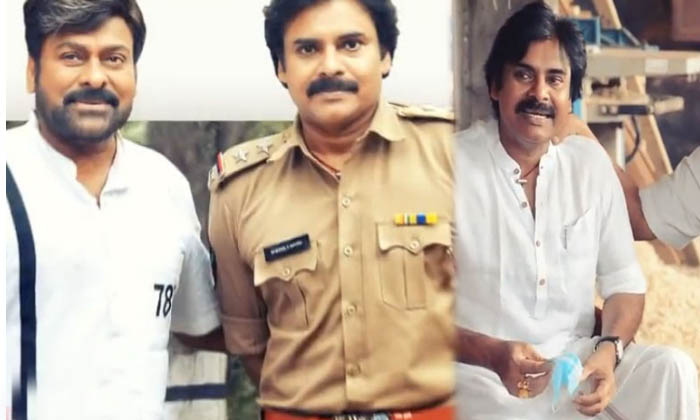  Pawan Kalyan In Goda Father Movie, Pawan Kalyan, Chiranjeevi, God Father Movie,-TeluguStop.com