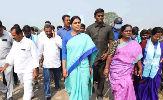  Trs Protest To Ys Sharmila Padayatra-TeluguStop.com