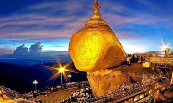 Telugu Cacteo Pagoda, Golden Rock, Golden Stone, Myanmar, Secret Story, Womens-L