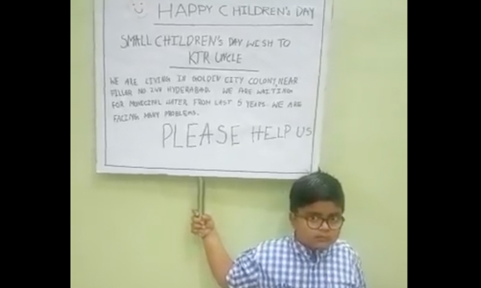  Ktr Responded To A Child's Tweet On Children's Day , Ktr, Children's Day , Kisho-TeluguStop.com