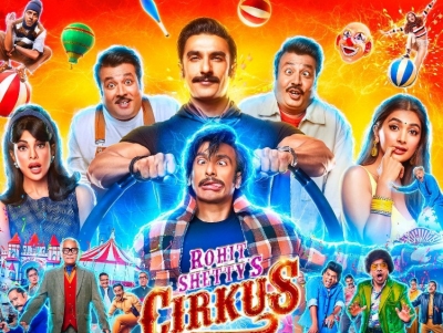  Colourful New 'cirkus' Poster Is A Glimpse Of Ranveer's Dual Role-TeluguStop.com