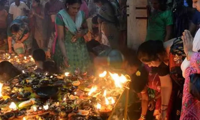  Kartikamasam Celebrations Held Grandly In Temples, Kartika Masam, Kartika Pourn-TeluguStop.com