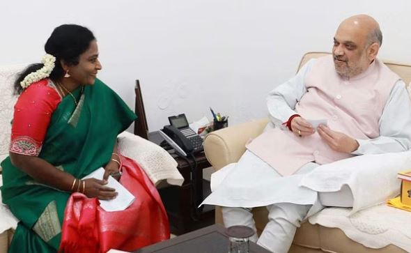  Telangana Governor Tamilisai Delhi Tour-TeluguStop.com