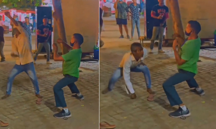  Two Drunk Men Dance While Fighting Video Viral On Socail Media Details, Liquor,-TeluguStop.com
