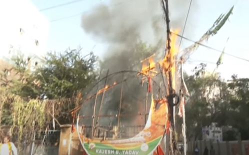  Chaos At Bjp State Office In Hyderabad-TeluguStop.com