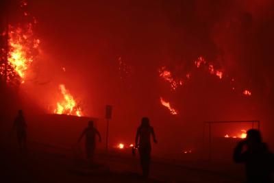  8 Forest Fires Rage In Chile, 25 Others Contained-TeluguStop.com