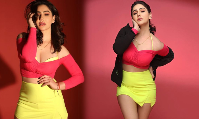 Actress Kangna Sharma Looks Hot And Romantic In The Red Blouse With A Black Jacket-telugu Actress Photos Actress Kangna  High Resolution Photo