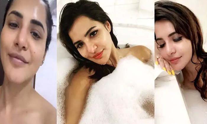  Ashu Shared Bathtub Photos , Ashu ,bathtub Photos ,bigg Boss Beauty Ashu Reddy-TeluguStop.com