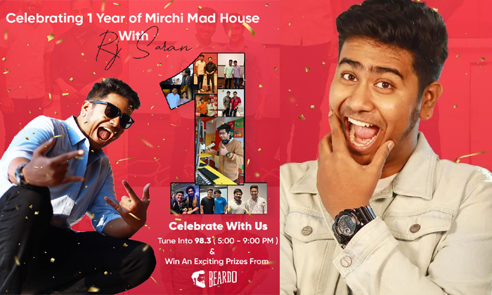  Celebrating One Year Of Mirchi Mad House With Rj Saran,mirchi Mad House,rj Saran-TeluguStop.com