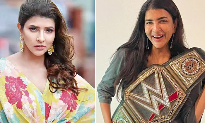  Manchu Lakshmi With Wwe Belt Photos Goes Viral Lakshmi Manchu , Tollywood, So-TeluguStop.com