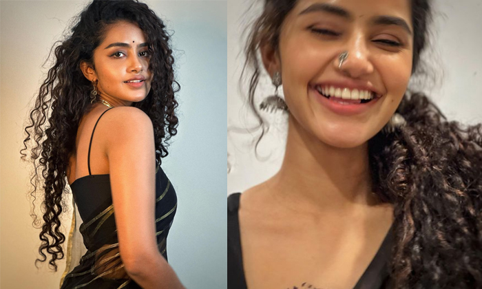  Anupama Stills In Black Saree Netizens Trolling That She Has Undergone Face Surg-TeluguStop.com