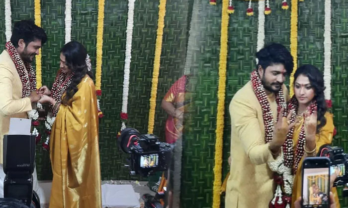  Kannada Heroine Haripriy  Engagement Vasishta Simha Haripriya, Engegement, Vasis-TeluguStop.com