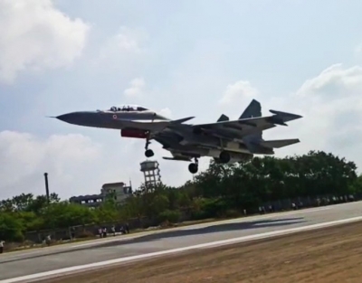  In Successful Trial, Iaf Jets Touch Down National Highway In Andhra-TeluguStop.com