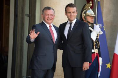  Jordanian King, French President Discuss Ties, Mideast Issues-TeluguStop.com