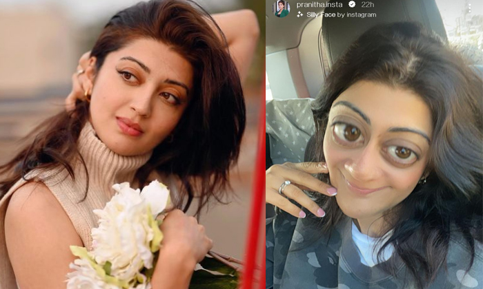  Pranitha Subhash Posted Pic With Weird Filter Viral Details, Praneetha Subhash,p-TeluguStop.com