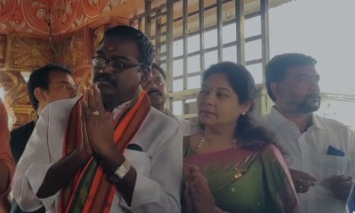  Telangana Minister Puvvada Ajay Visited Goddess Satyamma , Satyamma Temple , Tel-TeluguStop.com