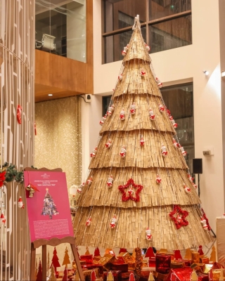 Star Hotels In Chennai Make Christmas Trees From Sugarcane Waste, Dry Coconuts-TeluguStop.com