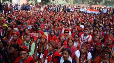  Tripura Party's Sit-in At Jantar Mantar Seeks More Autonomy For Tribals-TeluguStop.com