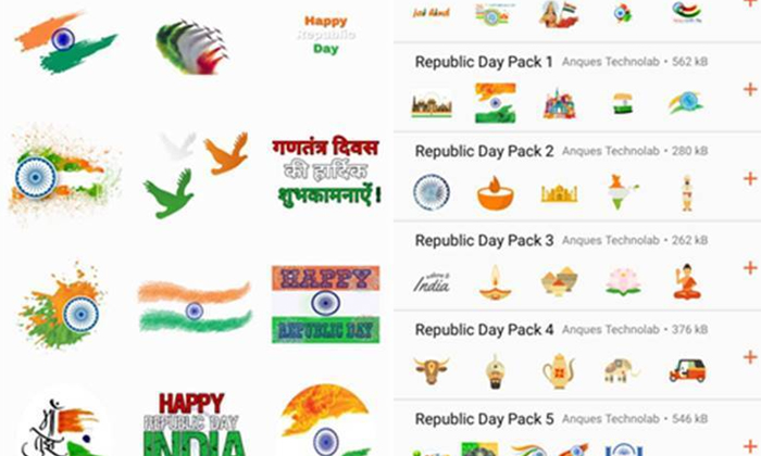 Telugu Latest, Republic Day, Stickers, Ups, Whatsapp-Latest News - Telugu
