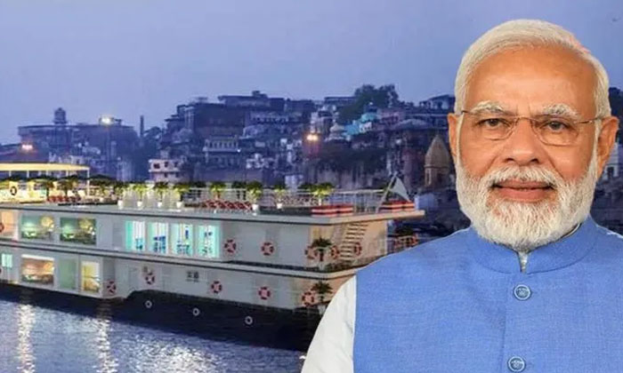  World's Largest River Cruise Ship Launched Today At The Hands Of Modi. Its Name-TeluguStop.com