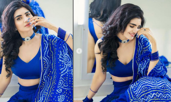  Jabardasth Varsha Is Crazy With Blue Colors With Beautiful Beauty Viral Photos ,-TeluguStop.com