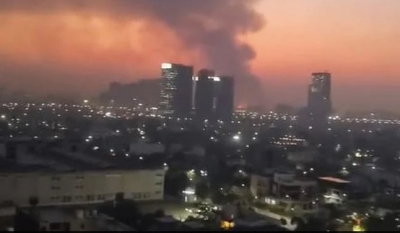  Fire Erupts At Ntpc Eco Park In Badarpur, Blaze Visible From Noida-TeluguStop.com