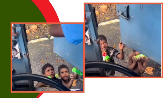 Kerala Bus Driver Cheers Children On Road With Biscuit Packets Viral Video Kerala Bus Driver Cheers Children On Road With Biscuit Packets Viral Video-TeluguStop.com