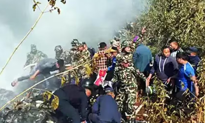  Nepal Plane Crash Scenes On Facebook Live Viral Video, Nepal Plane Crash, Scenes-TeluguStop.com