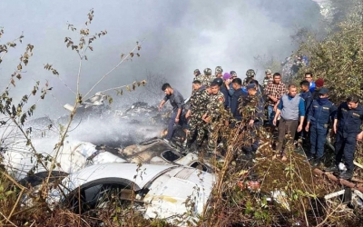  Plane With Five Indians Onboard Crashes In Nepal: Indian Embassy Issues Helpline-TeluguStop.com