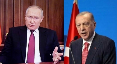  Putin, Erdogan Discuss Energy Cooperation, Situation In Ukraine-TeluguStop.com