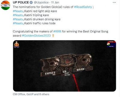  Up Police Tweet On 'naatu Naatu' Goes Viral-TeluguStop.com