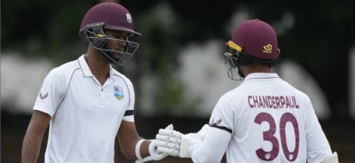  Chanderpaul Hits 207*, Brathwaite 182 As West Indies Post Big Total Against Zimb-TeluguStop.com