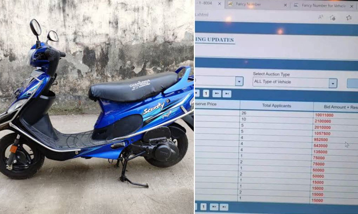  Himachal Pradesh Man Bids Over 1 Crore Rupees For Scooty Fancy Number Details, S-TeluguStop.com