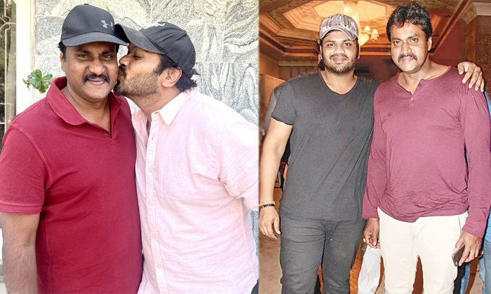  Manchu Manoj Kissed Comedian Suneel Gets Trolled Viral Pic Details, Manchu Manoj-TeluguStop.com