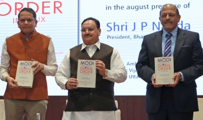  Nadda Launches Book ‘modi: Shaping A Global Order In Flux’-TeluguStop.com