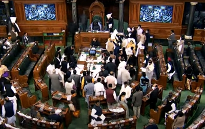  Opposition Protests In Lok Sabha After Several Adjournment Motions Rejected-TeluguStop.com