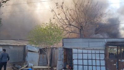  Over 100 Shanties Gutted In Gurugram Fire-TeluguStop.com