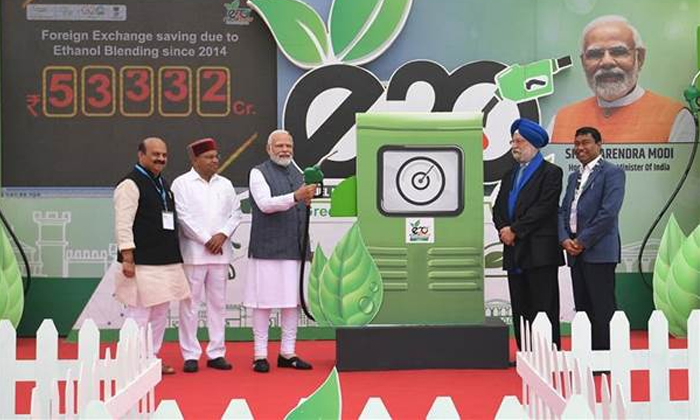  Prime Minister Modi Launches E20 Fuel With 20 Percent Of Ethanol Details, Ethana-TeluguStop.com