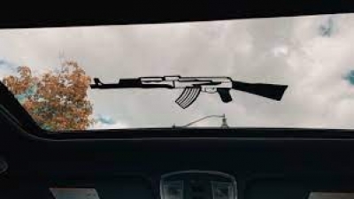  Punjab Vehicle With Ak-47 Sticker Challaned In Up-TeluguStop.com