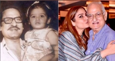  Raveena Tandon Posts Childhood Pics As She Remembers Father On Birthday-TeluguStop.com