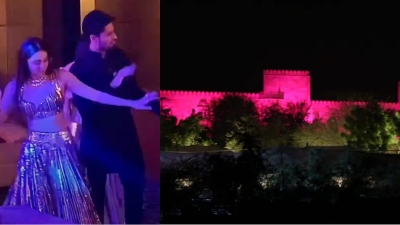 Sid-kiara Dance To ‘raatan Lambiyan’ Amid Alcohol Jetsprays, Exotic Sid-kiara Dance To ‘raatan Lambiyan’ Amid Alcohol Jetsprays, Exotic-TeluguStop.com