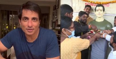  Sonu Sood On Temple Built In His Honour: I Don’t Deserve So Much-TeluguStop.com