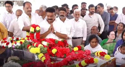Tarakaratna's Cremation At The Hyderabad Film Chamber Tarakaratna's Cremation At The Hyderabad Film Chamber-TeluguStop.com