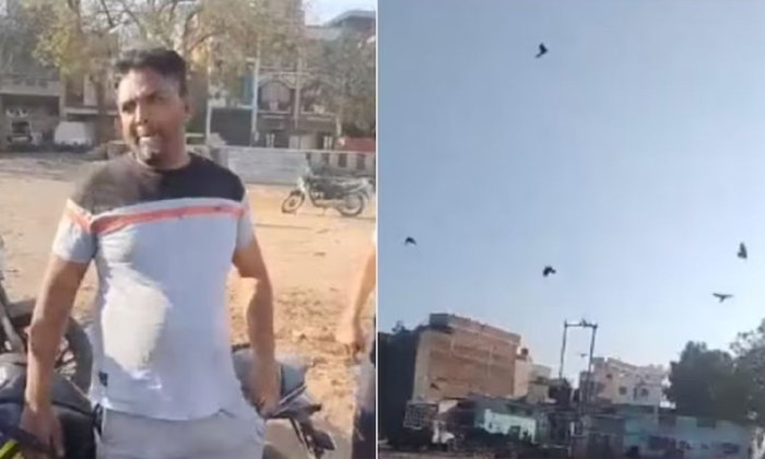  Bhopal Man Summons Army Of Crows By Imitating Their Sound,crow Man, Crow Man Of-TeluguStop.com