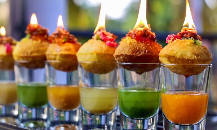  India's First Fire Golgappa Viral News,fire Pani Puri, Pani Puri News, Viral New-TeluguStop.com